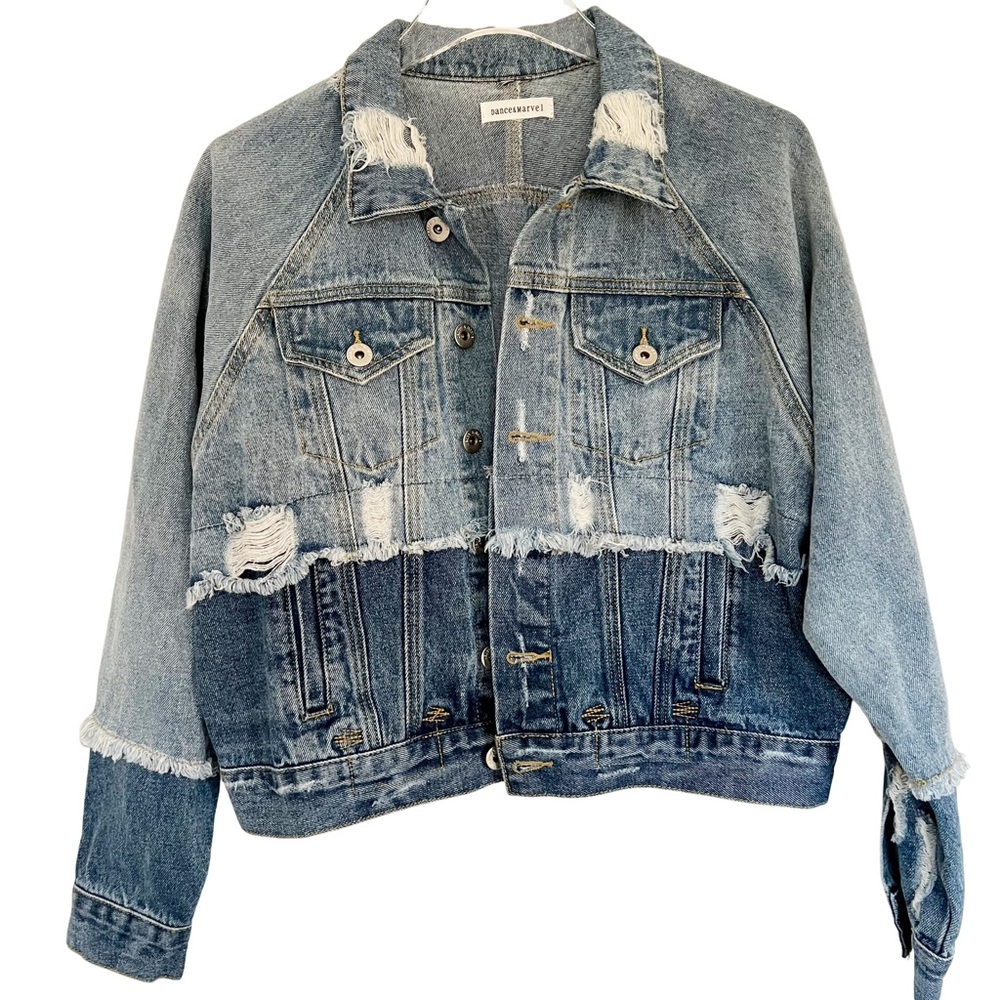 Dance & Marvel Distressed Jean Women’s Jacket - Size Small